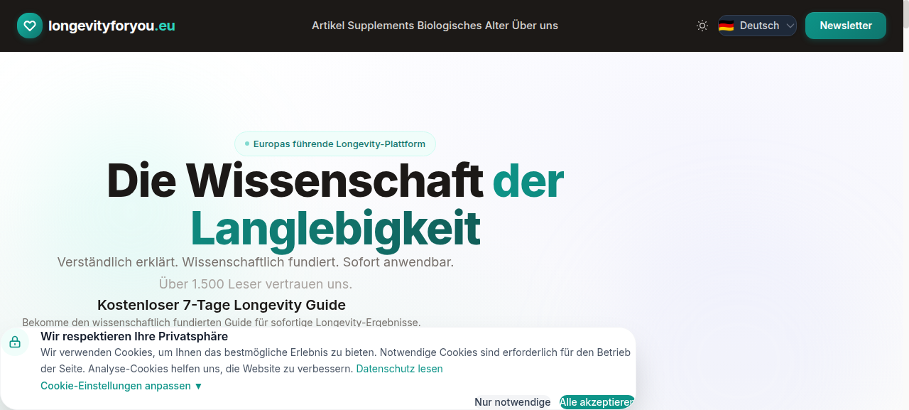 longevityforyou.eu Screenshot