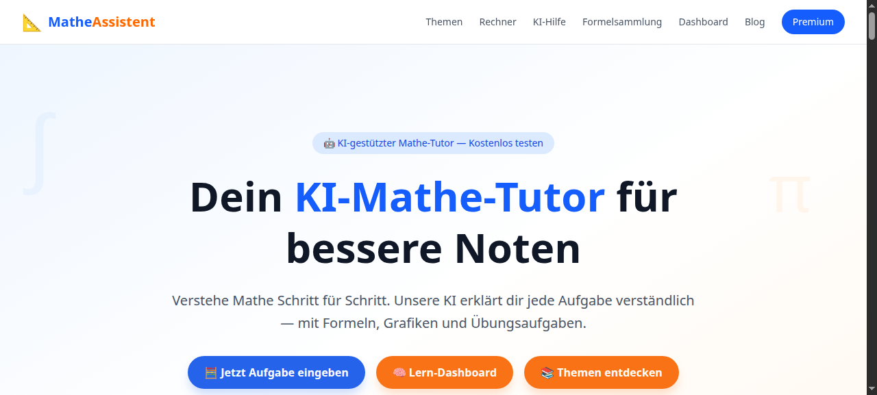 matheassistent.de Screenshot